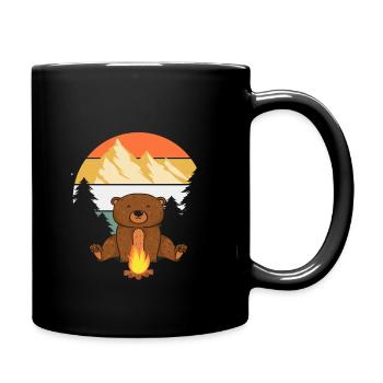Bär Geschenk Wildnis Grizzly Kinder Tier Bear - Tasse einfarbig - Schwarz - Rechts