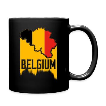 Belgium Gift Country Flag Antwerp Belgium - Full Colour Mug - black - Right