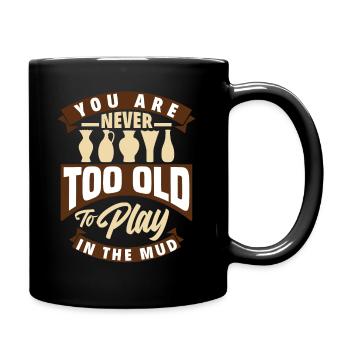 Sculpting Clay Earthenware Pottery Funny Potter - Full Colour Mug - black - Right