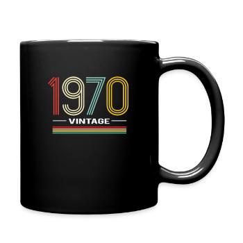 1970 vintage - 51st birthday gift - Full Colour Mug - black - Right