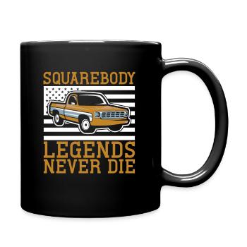 Pick Up Squarebody Truck Pickup Truck 4x4 - Tasse einfarbig - Schwarz - Rechts