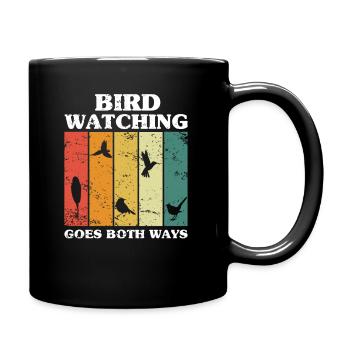 Jumelles d'observation des oiseaux Illustration - Mug uni - noir - Droite