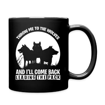 Wolf Pack Pack Pack Wild Dog Wildlife - Full Colour Mug - black - Right