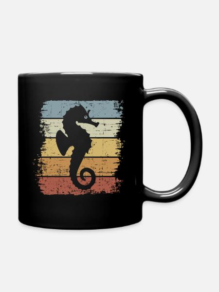 Hippocampes Natation précoce Natation Vintage - Mug uni - noir