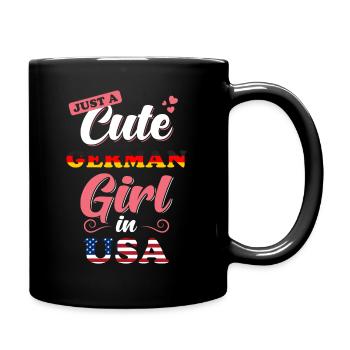 Germany USA Saying - Full Colour Mug - black - Right