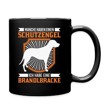 Brandlbracke Schutzengel Bracke Hund Jagdhund - Tasse einfarbig - Schwarz - Rechts