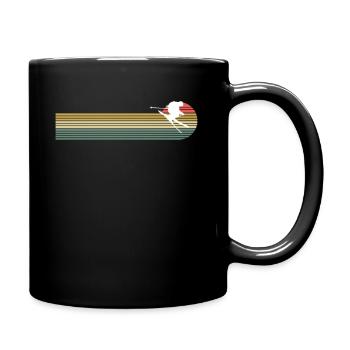 Vintage Rétro skieur cadeau ski ski - Mug uni - noir - Droite