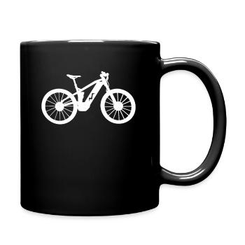 E-Bike Fahrrad Elektro Fahrrad eBike E-MTB Fahrrad - Tasse einfarbig - Schwarz - Rechts