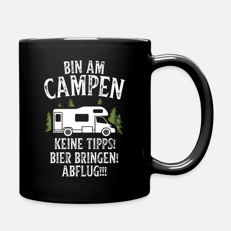 Camping - Tasse einfarbig - Schwarz