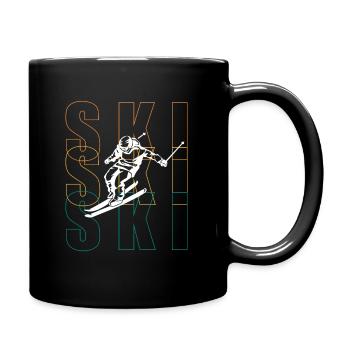 Skieur cadeau - Mug uni - noir - Droite