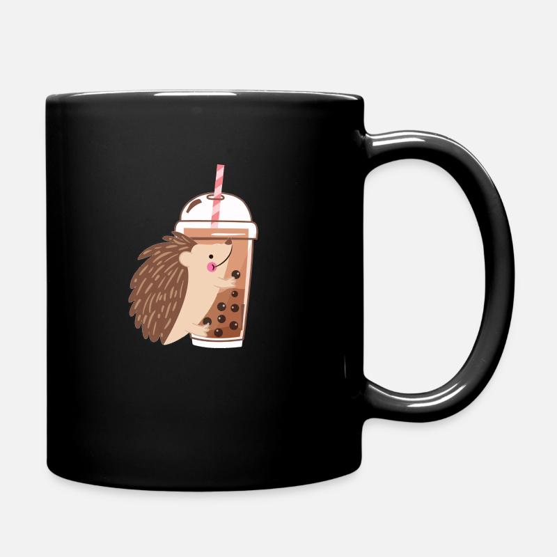 Bubble Tea Hedgehog - Full Colour Mug - black