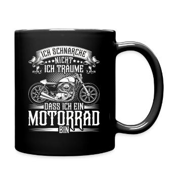 Motorräder Fan Biker Geschenk-Idee Motorrad - Tasse einfarbig - Schwarz - Rechts
