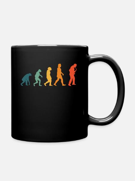 Saxophone Evolution Rétro Saxophoniste - Mug uni - noir