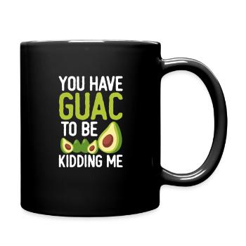 Avocado Guacamole Vegan Gemüse Veganer Geschenk - Tasse einfarbig - Schwarz - Rechts