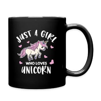 Unicorn Einhorn Pferd Fabelwesen Unicorns - Tasse einfarbig - Schwarz - Rechts