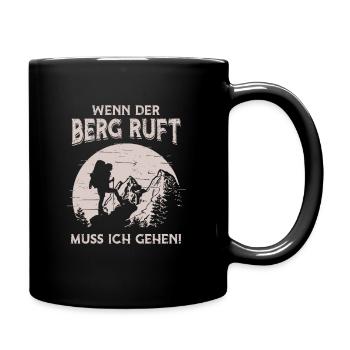 Quand la montagne appelle, je dois marcher les montagnes - Mug uni - noir - Droite