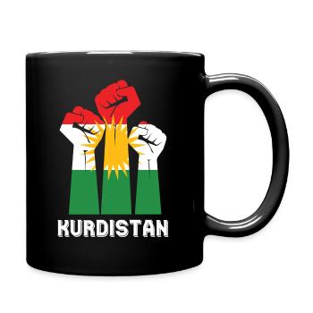 Kurdistan Freedom Kurds Flag Kurdish - Full Colour Mug - black - Right