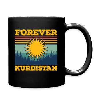 Kurdistan forever Kurd the Kurdish language - Full Colour Mug - black - Right