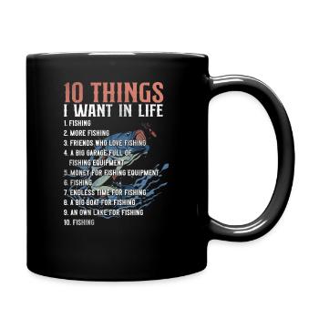 Fishing Vintage - Full Colour Mug - black - Right