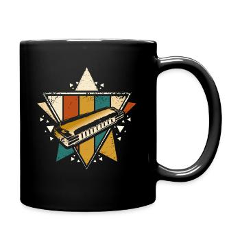 mundharmonika Vintage - Tasse einfarbig - Schwarz - Rechts