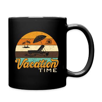 Urlaub Sommerurlaub Strandurlaub Jahresurlaub - Tasse einfarbig - Schwarz - Rechts