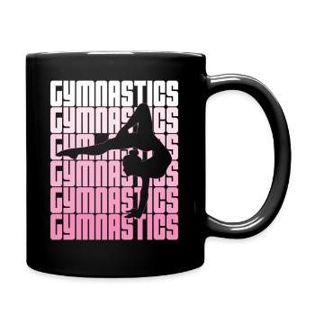 Gymnastik Sport Turnen Bodenturnen Turner - Tasse einfarbig - Schwarz - Rechts