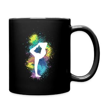 Gymnastik Sport Turnen Bodenturnen Turner - Tasse einfarbig - Schwarz - Rechts