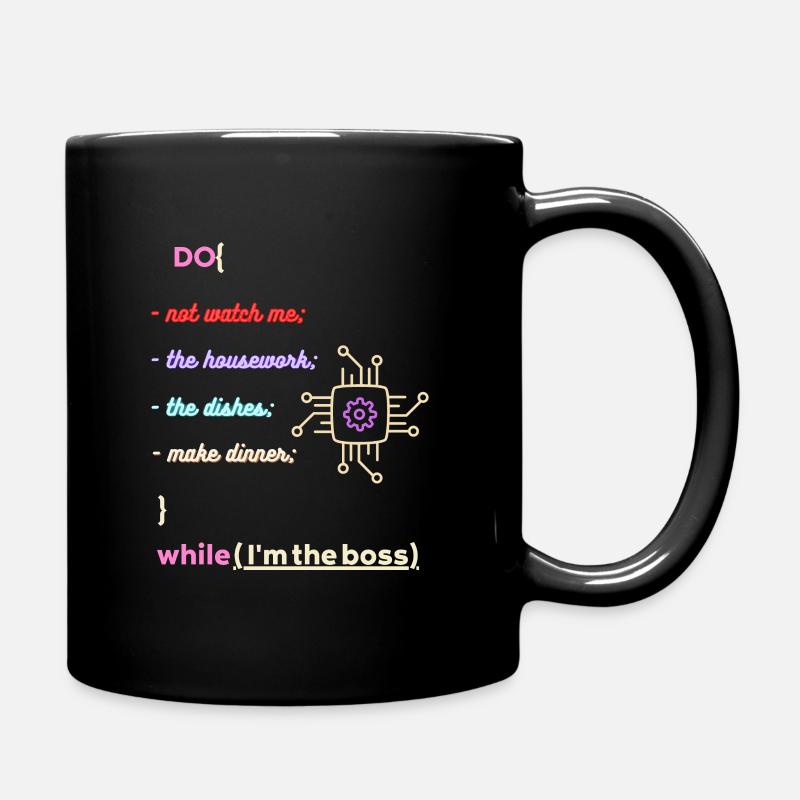 Programmierung, ich bin der Boss! - Tasse einfarbig - Schwarz