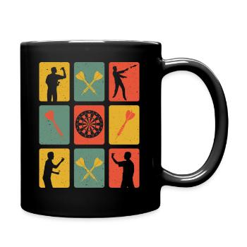 Fléchettes Rétro - Mug uni - noir - Droite
