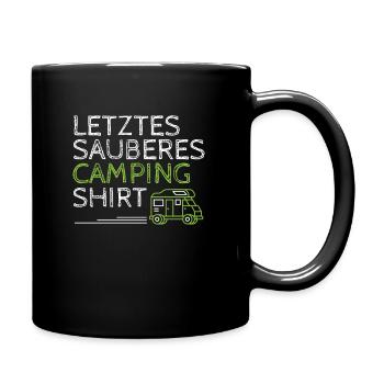 Letztes Sauberes Camping - Tasse einfarbig - Schwarz - Rechts