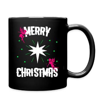 Weihnachten Weihnachten Weihnachten Weihnachten Weihnachten - Tasse einfarbig - Schwarz - Rechts