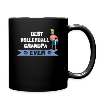 Best Volleyball Grandpa Ever - Beach Volleyball - Tasse einfarbig - Schwarz - Rechts