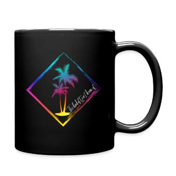 The tree you are dreaming of Rainbow Summer Palms - Full Colour Mug - black - Right