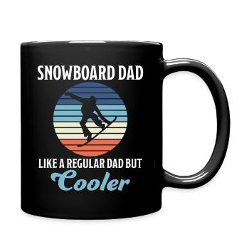 Snowboard Dad Lustige Spruch Snowboarding Geschenk - Tasse einfarbig - Schwarz - Rechts