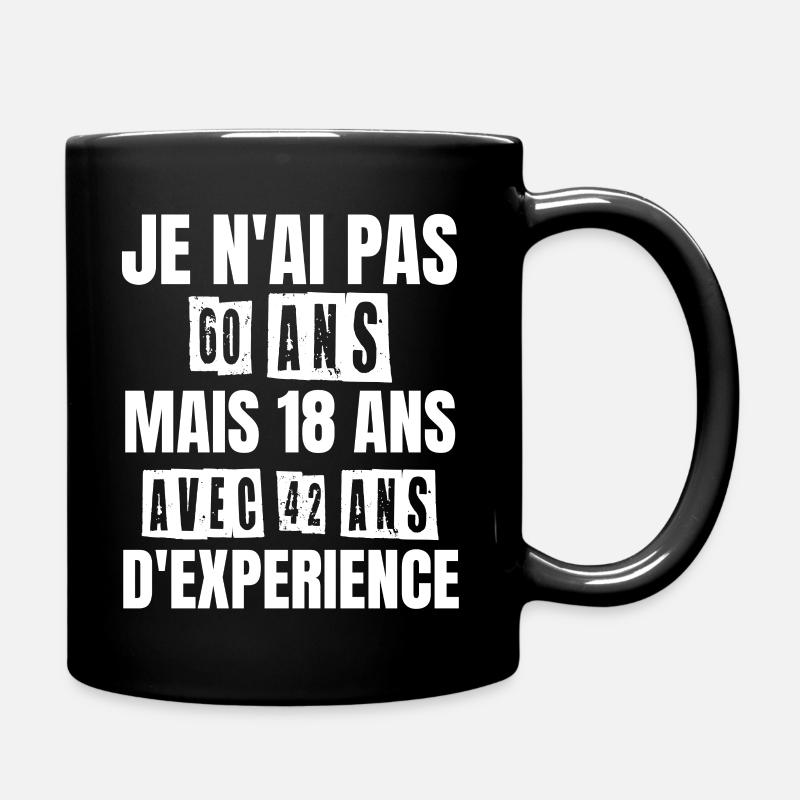 Cadeau d'anniversaire 60 ans - Mug uni - noir