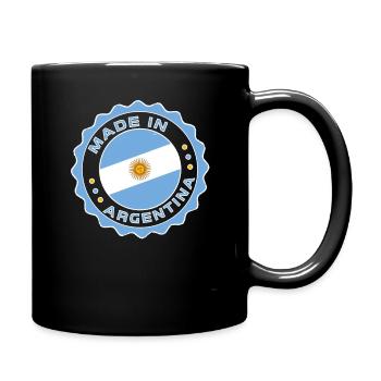 Made in ARGENTINA Modernes Siegel ARGENTINIEN Flagge - Tasse einfarbig - Schwarz - Rechts