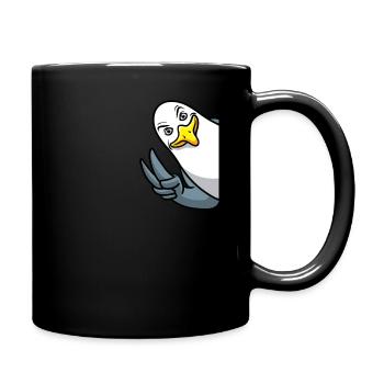Möwe Mittelmeermöwe Ostsee Nordsee Möwen - Tasse einfarbig - Schwarz - Rechts