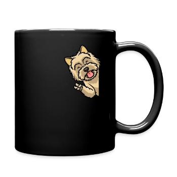 Cairn Terrier chien - Mug uni - noir - Droite