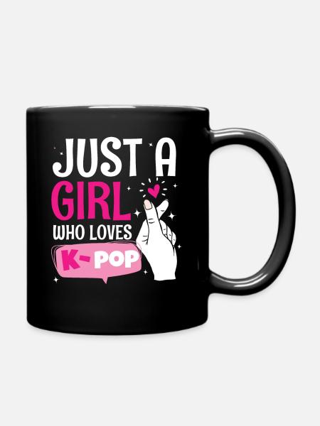 K Pop Mädchen Das Kpop Liebt - Tasse einfarbig - Schwarz
