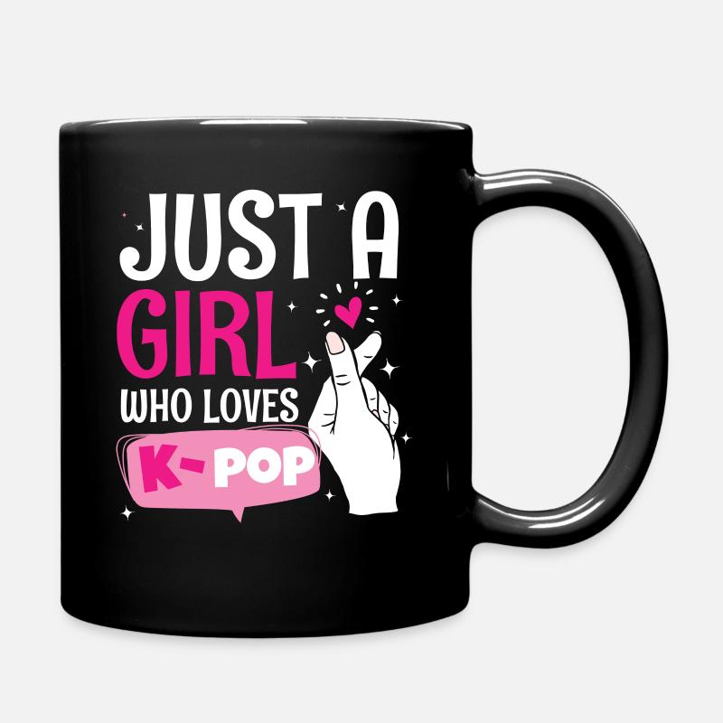 K Pop Mädchen Das Kpop Liebt - Tasse einfarbig - Schwarz