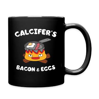Calcifer's bacon and egg Cook - Funny Food lover - Full Colour Mug - black - Right