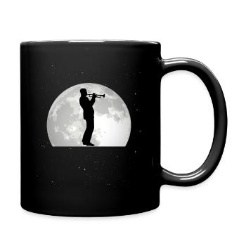 Trumpet Moon Orchestra Trumpetist Musician - Full Colour Mug - black - Right