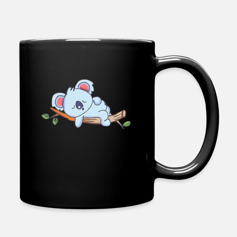 Koala Sleeping Koala Bear - Full Colour Mug - black