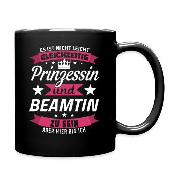 Beamtin Beamter Beamte Öffentlicher Dienst Lustig - Tasse einfarbig - Schwarz - Rechts
