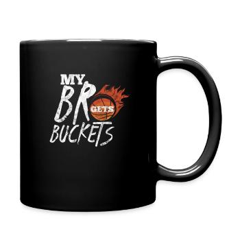 Basketball Bruder - Tasse einfarbig - Schwarz - Rechts