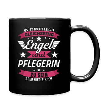Pflegerin Geschenk Altenpflegerin Altenheim Pflege - Tasse einfarbig - Schwarz - Rechts