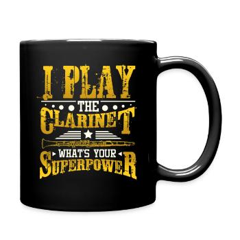 klarinettist Superpower - Tasse einfarbig - Schwarz - Rechts