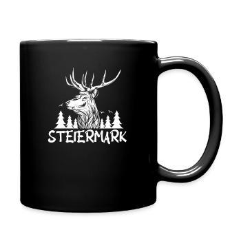 Steirischer Panther Wappen Steiermark Geschenk - Tasse einfarbig - Schwarz - Rechts