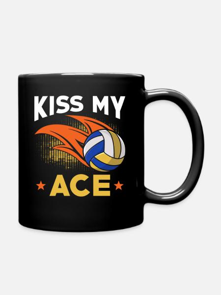 Volley-ball Kiss my Ace - Mug uni - noir