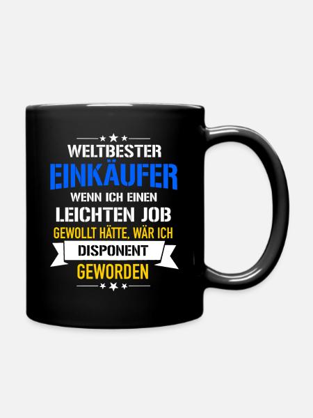 Lustiger Spruch Weltbester Einkäufer Disponent - Tasse einfarbig - Schwarz